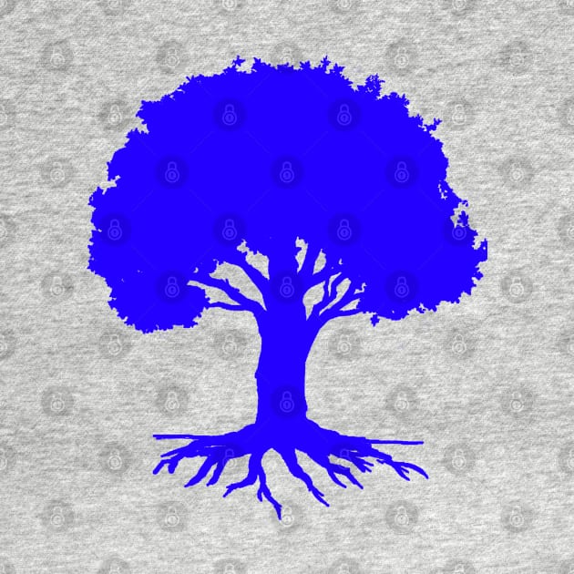 Tree,Well Rooted-Blue Version by sketchbooksage